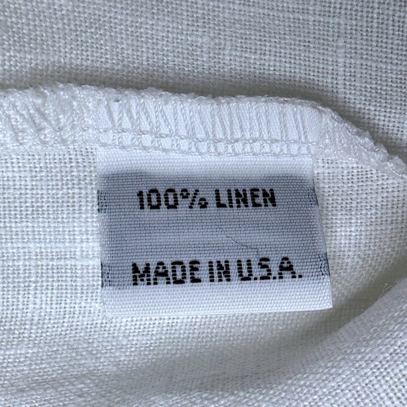 BRYN WALKER 100% Linen Oversized Top SMALL Ivory 3/4 Sleeve Lagenlook Minimalist - Picture 7 of 9